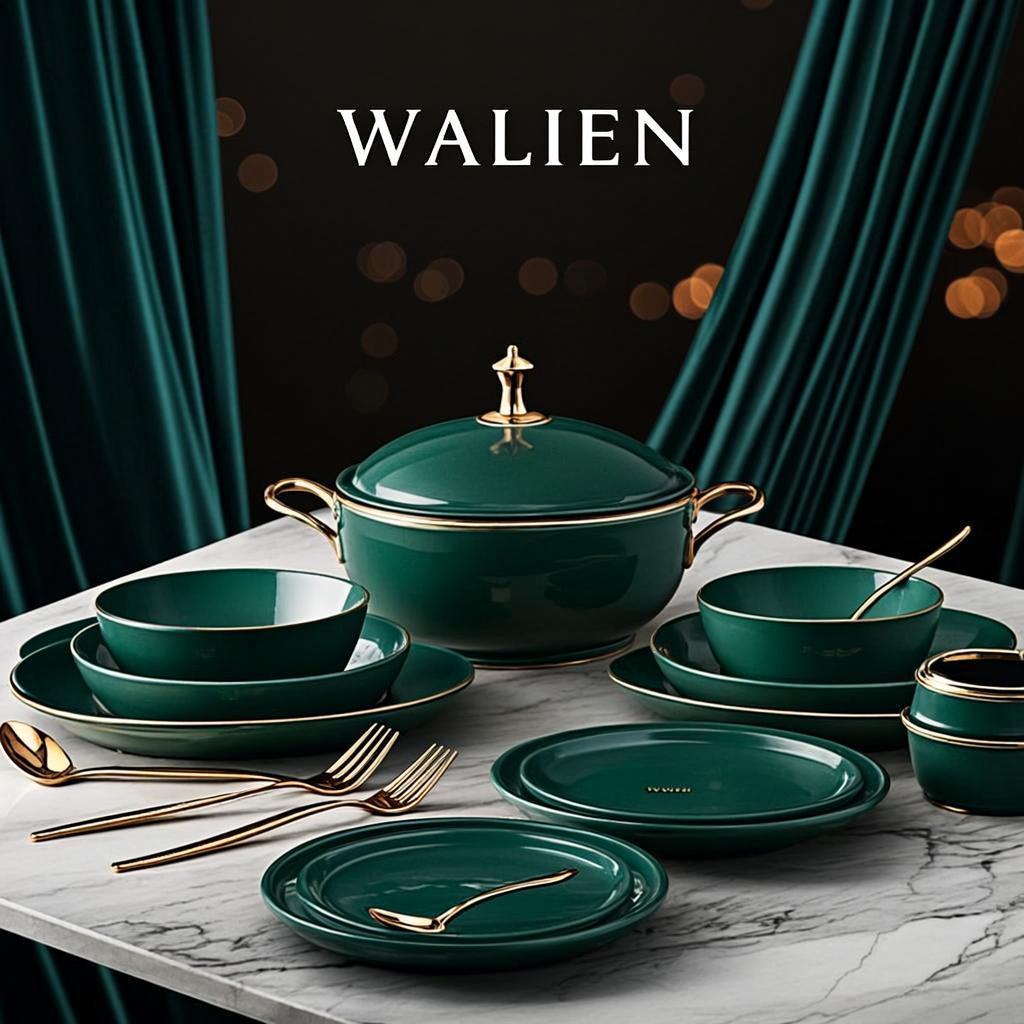 WALIEN Plats Couverts Or